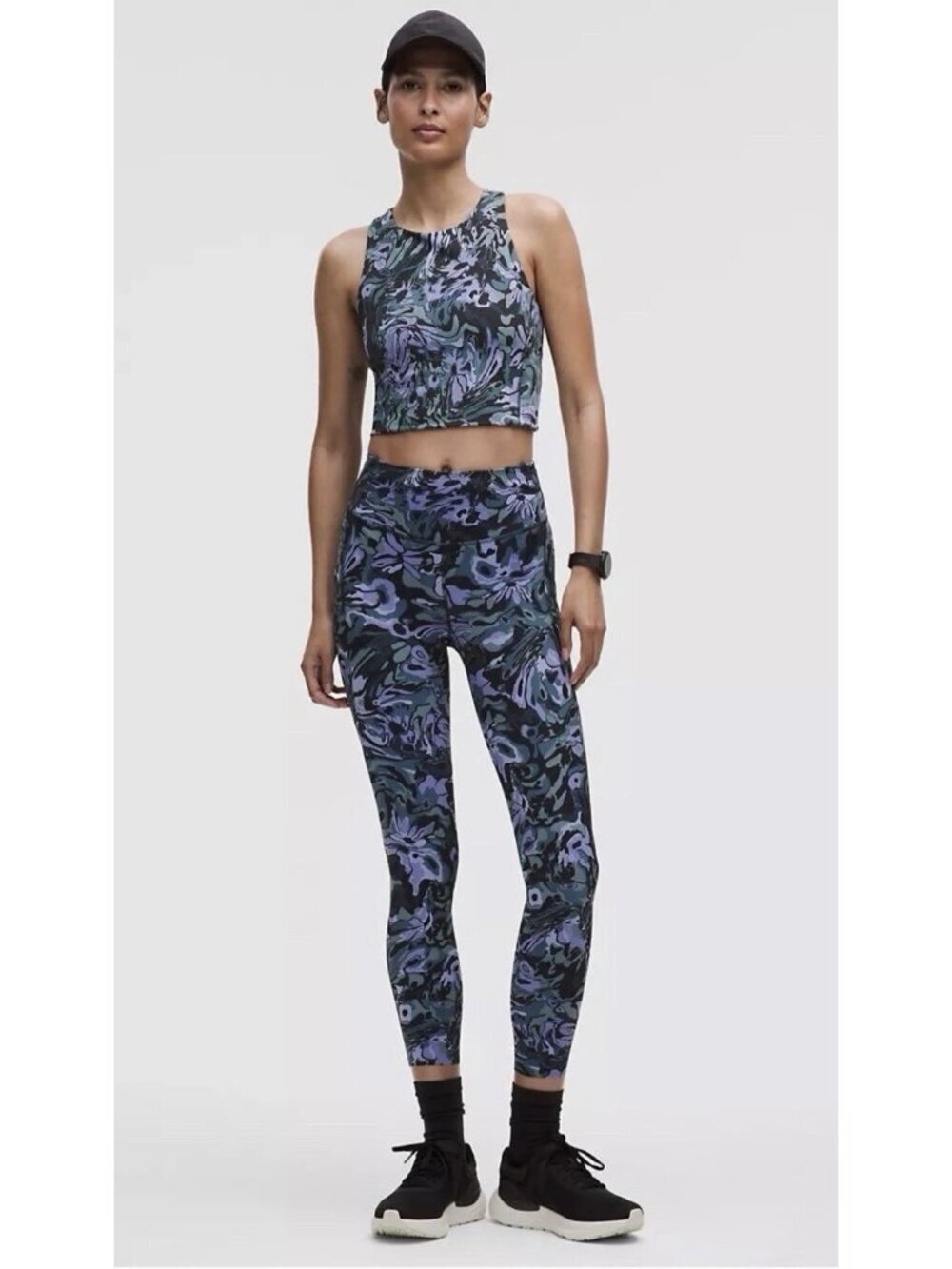 Lululemon Fast And Free HR 28” Leggings & Swift Speed Cropped Tank Sz 4 NWT